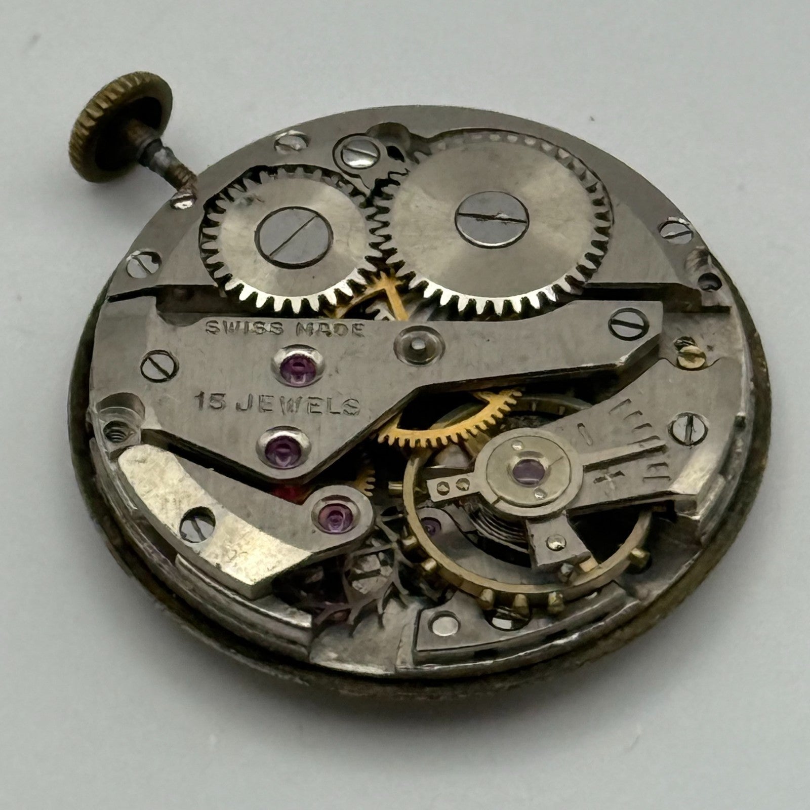 AS 1123 1124 Watch Movement Running Avia Manual Wind Vintage Parts Repair 23.5mm