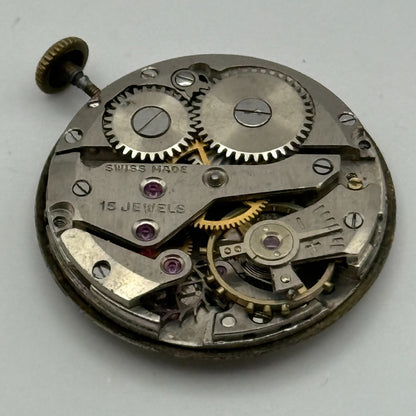 AS 1123 1124 Watch Movement Running Avia Manual Wind Vintage Parts Repair 23.5mm