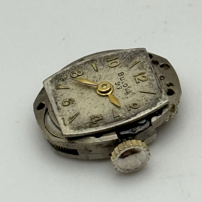 13.1mm Running Vintage Ladies Bulova 5AD Manual Wind Swiss Watch Movement PARTS