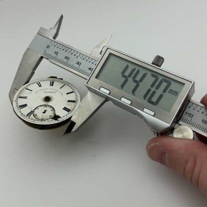 44.7mm Antique J G Graves English Express Lever Pocket Watch Movement PARTS