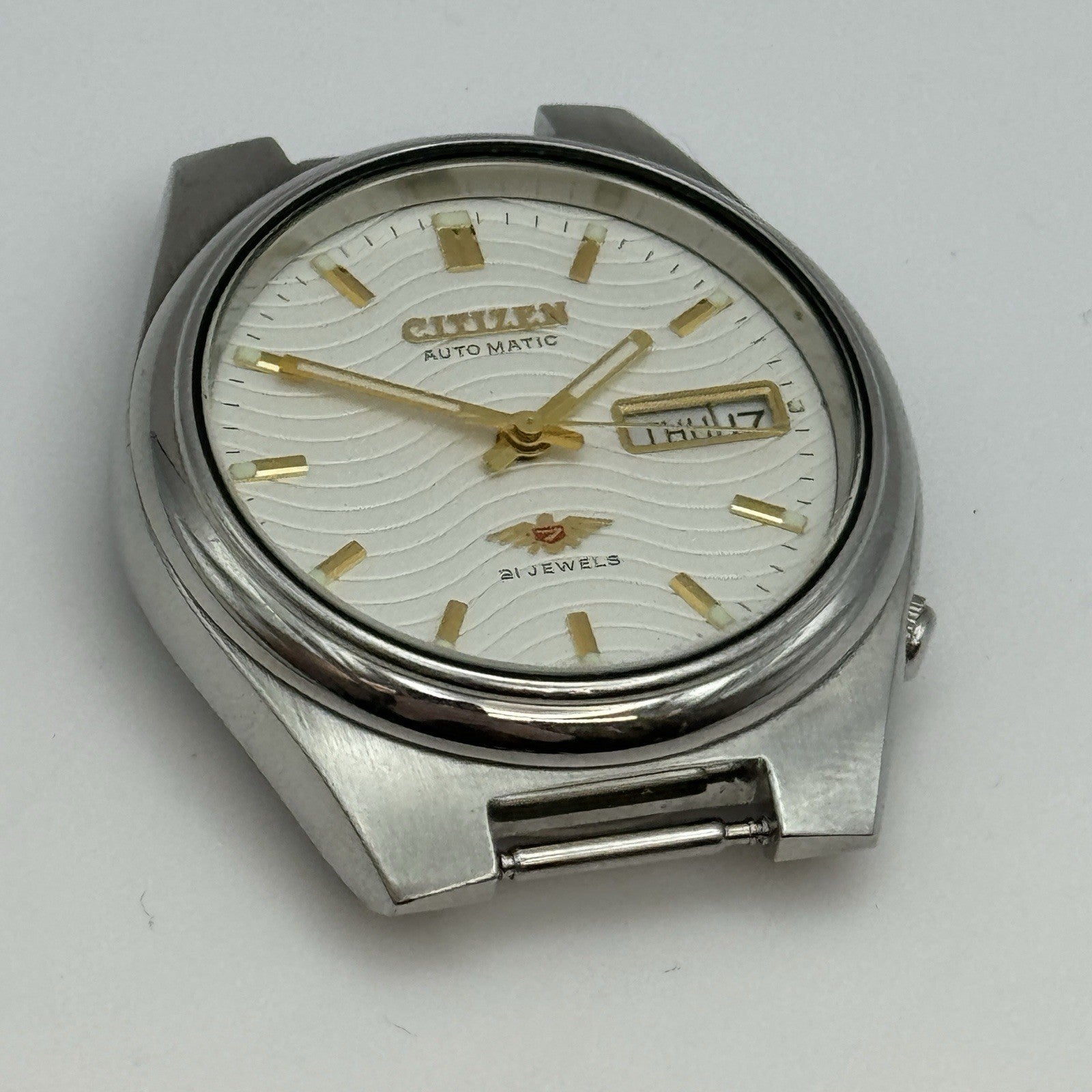 35mm Citizen 8200 Eagle 7 Automatic 4-R35314 Vintage Watch To Restore Arabic
