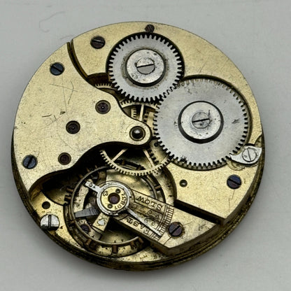 40.6mm Antique Patent 16831 Possible Longines Pocket Watch Movement PARTS SPARES