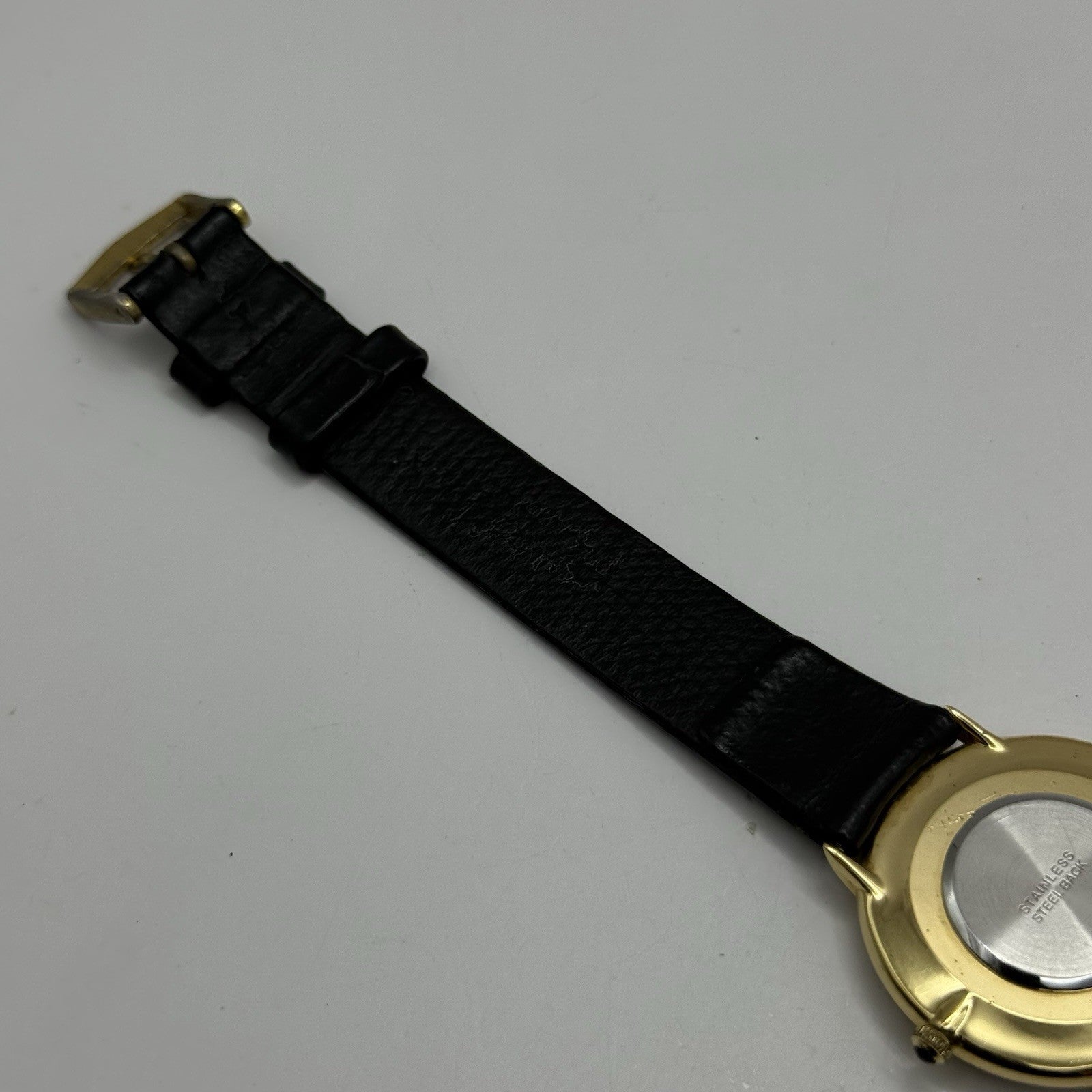 31mm Working Sekonda Quartz Gold Plated Leather Strap Quartz Watch New Battery