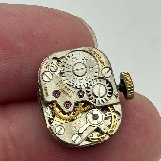 12.1mm Running Marvin Cal 160 Manual Wind 17 Jewels Swiss Watch Movement PARTS