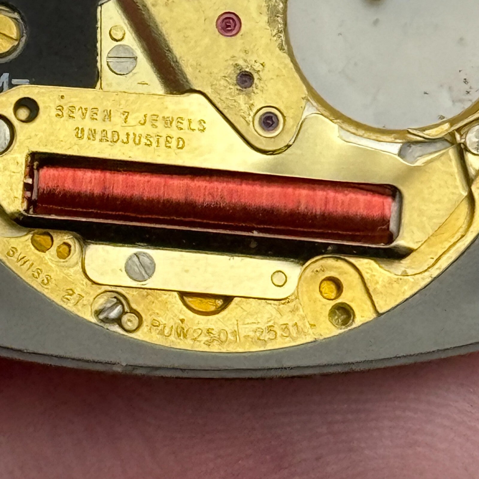 26.1mm Men’s Marvin PUW 2501 - 2531 Quartz Watch Movement Vintage PARTS SPARES
