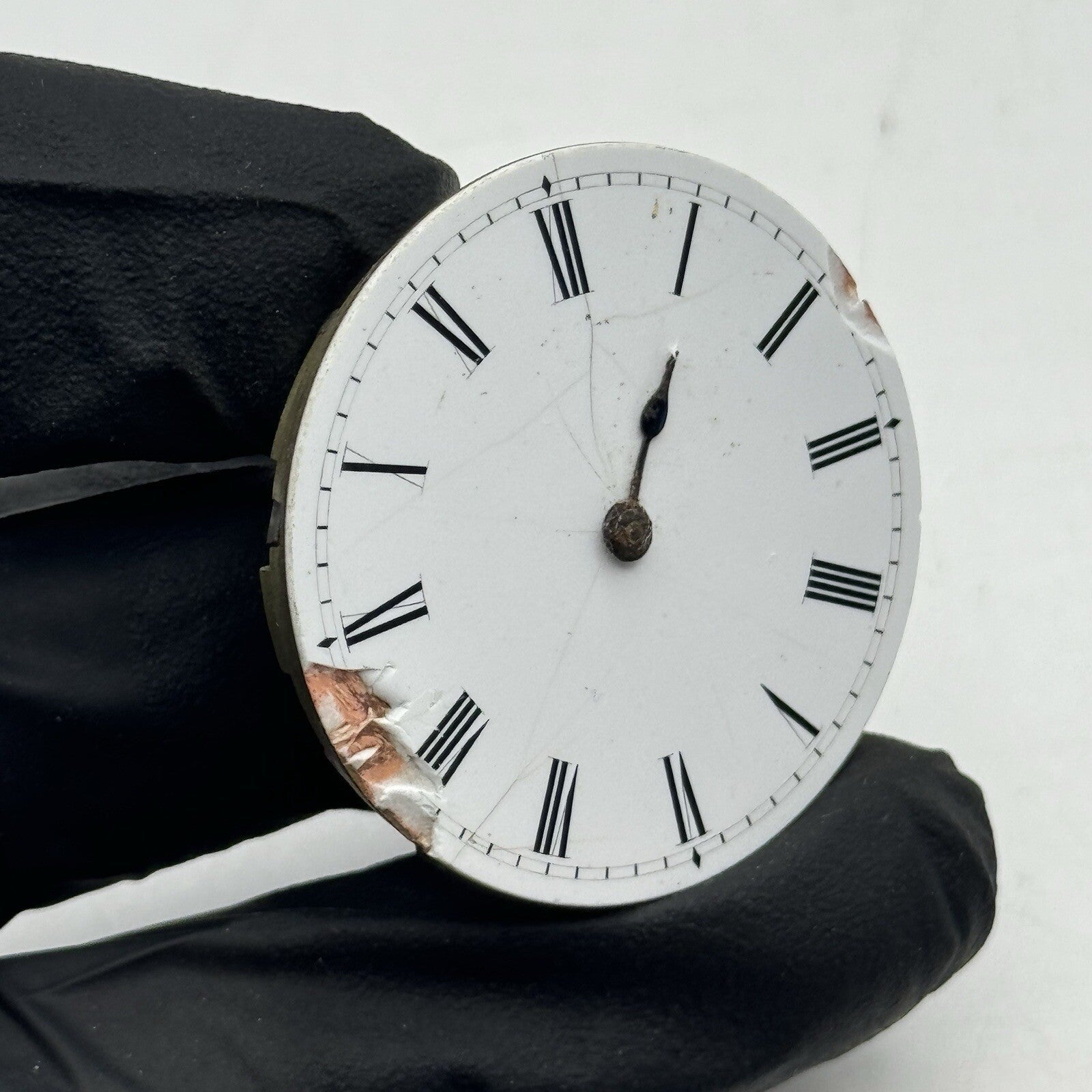 34.9mm Quality White Porcelain Dial Cylinder Watch Movement FOR PARTS