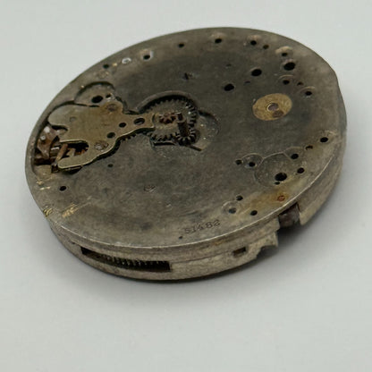Patent 51482 Watch Movement Manual Wind Vintage Swiss Parts Repair 29.4mm