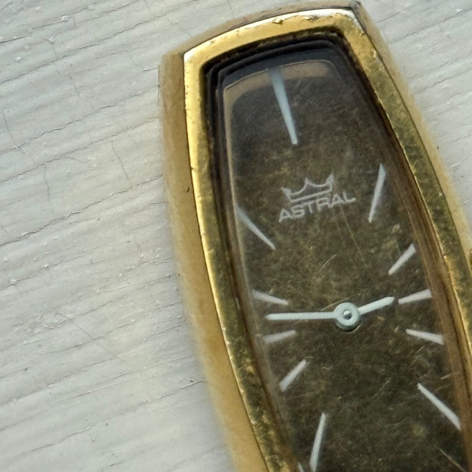 20mm Vintage Astral Rectangle Ronda RL 5101 Manual Wind Watch PARTS / REPAIR