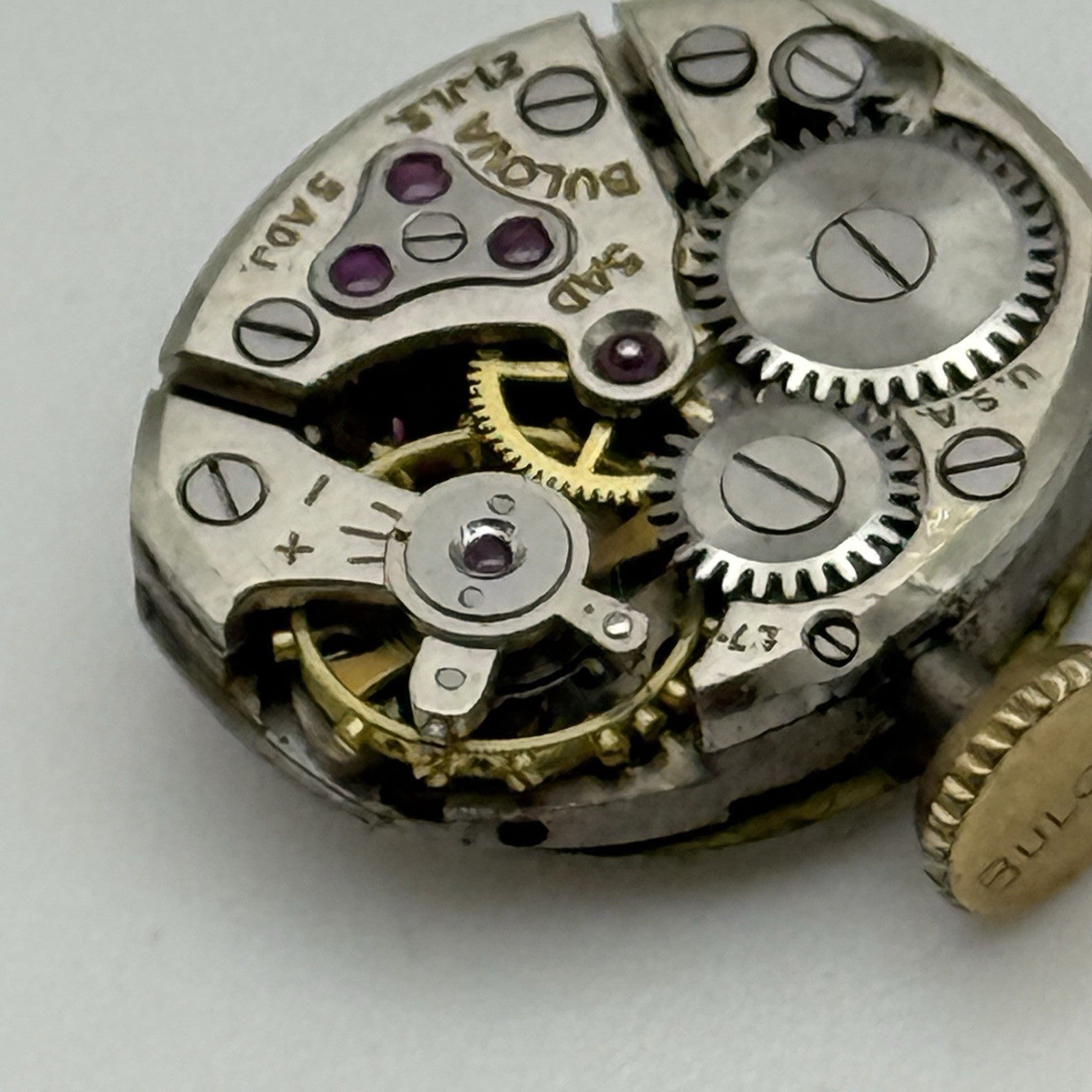 12.9mm Vintage Ladies Bulova 5AD Manual Wind Swiss Watch Movement PARTS REPAIR