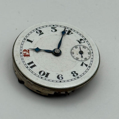 Buren 15 Jewels Trench Watch Movement Manual Wind Vintage Parts Repair 23.5mm