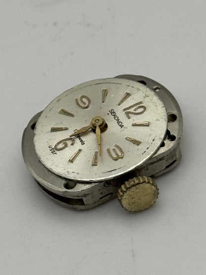 13.2mm Vintage Sekonda Slava 1601 Manual Wind Swiss Watch Movement PARTS REPAIR