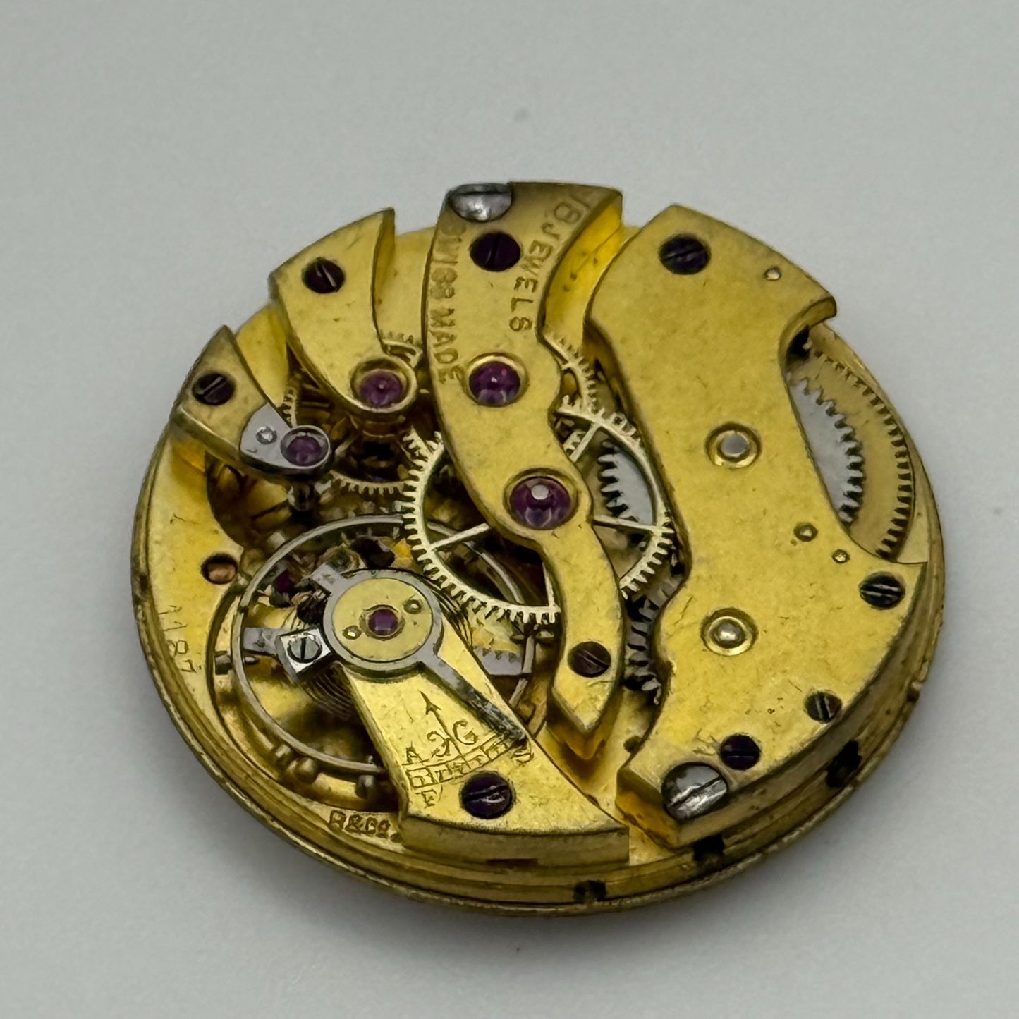 25.3mm Vintage Longines 11.87 Good Balance Manual Wind Watch Movement PARTS