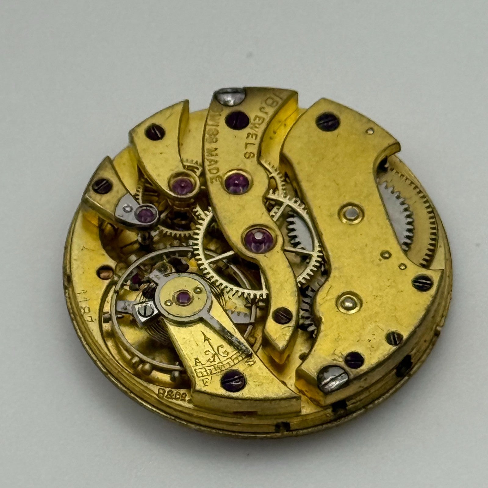 25.3mm Vintage Longines 11.87 Good Balance Manual Wind Watch Movement PARTS