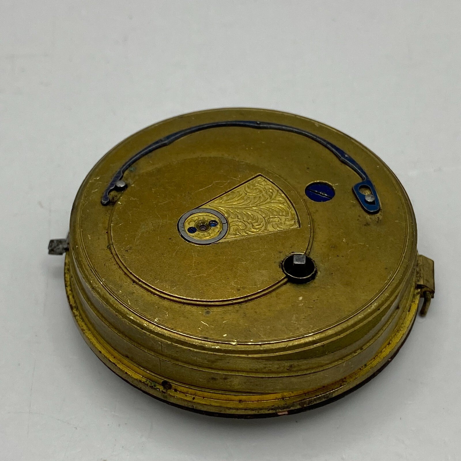 46.3mm Antique Key Wound Balance Ok Pocket Watch Movement PARTS REPAIR SPARES