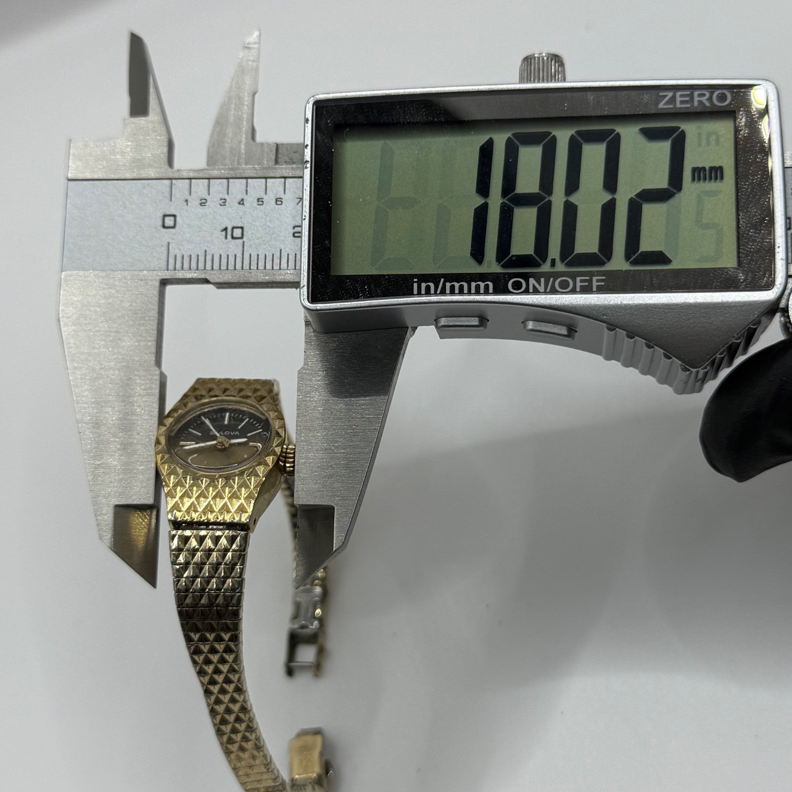 16mm Vintage Bulova Ladies Gold Plated Swiss Manual Wind Watch PARTS / REPAIR