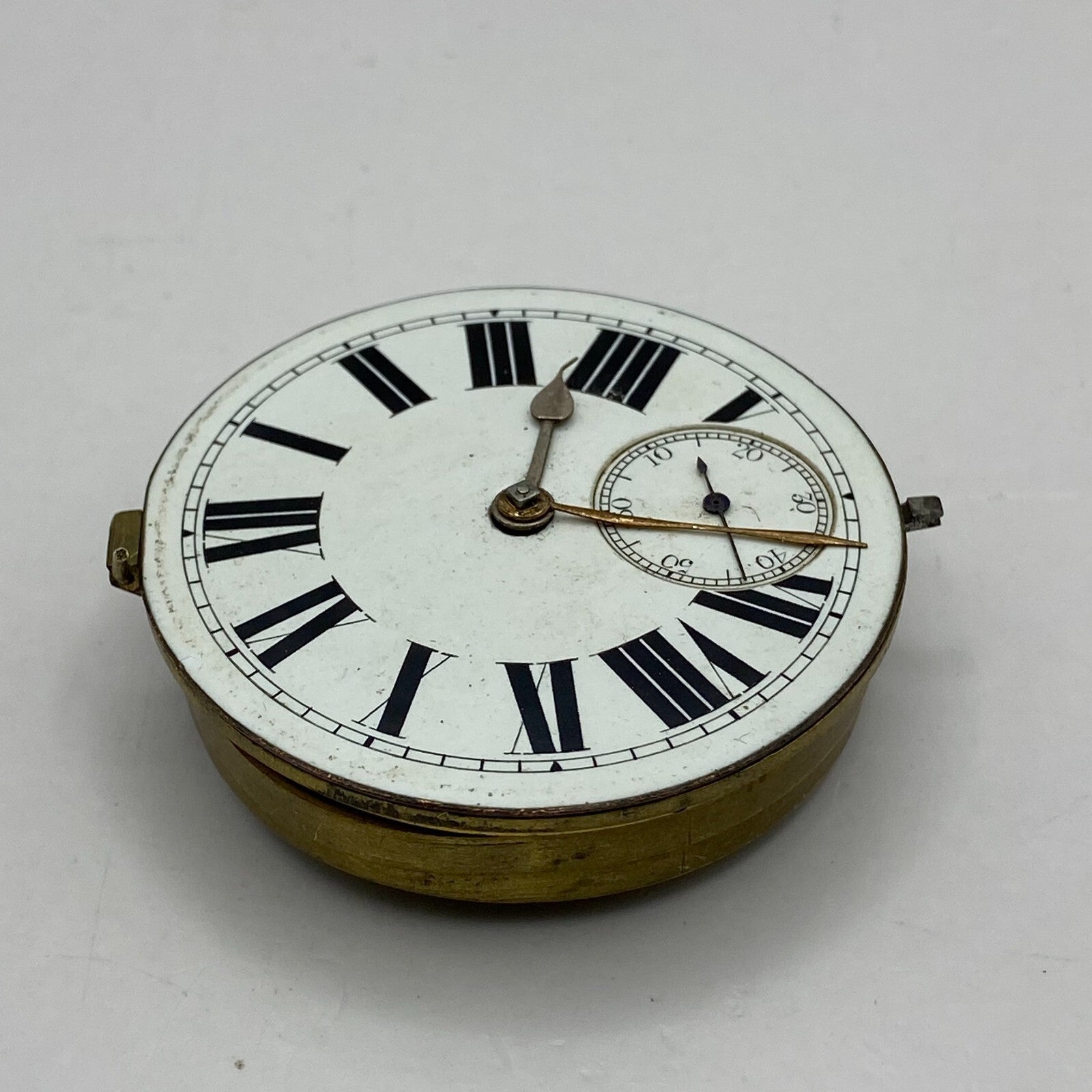 46.3mm Antique Key Wound Balance Ok Pocket Watch Movement PARTS REPAIR SPARES