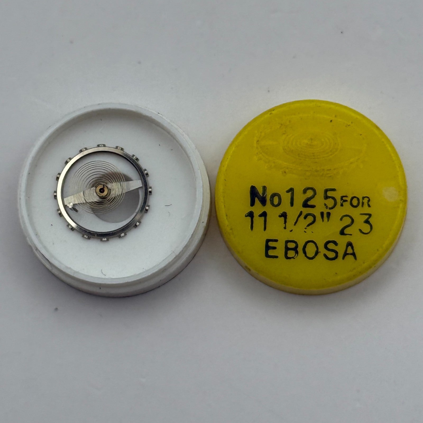 Ebosa 23 Balance Wheel Complete And Spring  11½’’’ 125 Watch Movement Parts NOS