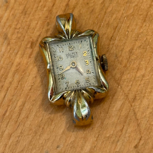 18mm Vintage Halpex 17 Jewels Swiss Aluminium Manual Wind Watch PARTS / REPAIR