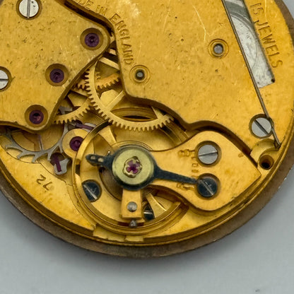 Smiths De Luxe 72 Shockproof Watch Movement Manual Wind Vintage Parts 26.9mm
