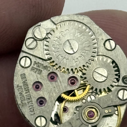 15.3mm Vintage Waltham MJWC R711 Manual Wind Watch Movement PARTS REPAIR