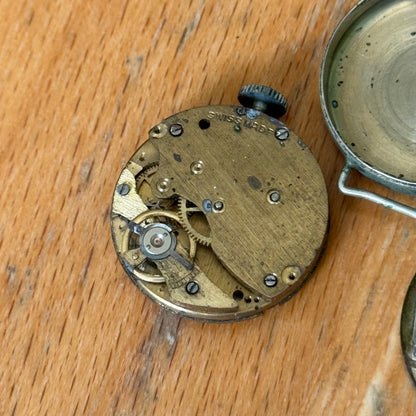 24mm Vintage Swiss Made Trench Watch Manual Wind FOR PARTS / REPAIR