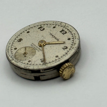 Marvin 310 Watch Movement Manual Wind Vintage Swiss 15 Jewels Parts 19.6mm