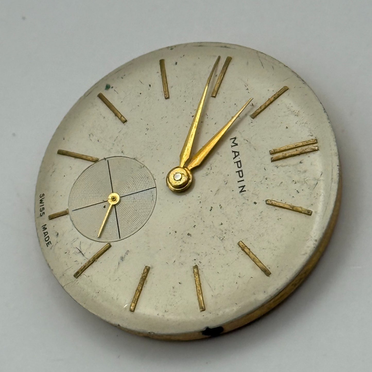 AS 1002 984 Watch Movement Mappin Manual Wind Vintage Swiss Parts Repair 28.6mm