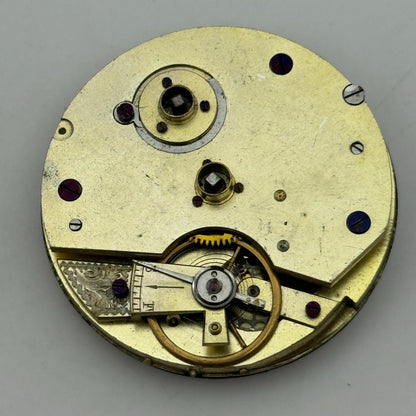 42.7mm Antique Kendal & Dent Key Wound Pocket Watch Movement PARTS REPAIR SPARES
