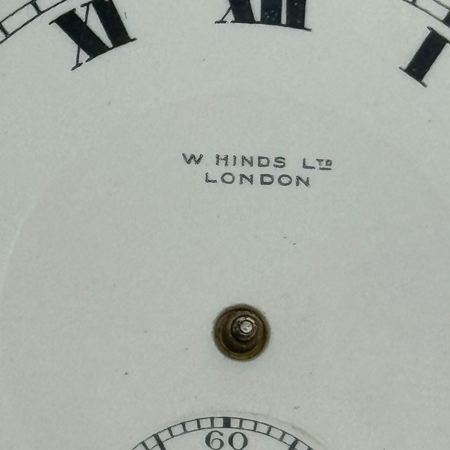 43mm High Grade Open Face W Hinds London LTD Pocket Watch Movement PARTS