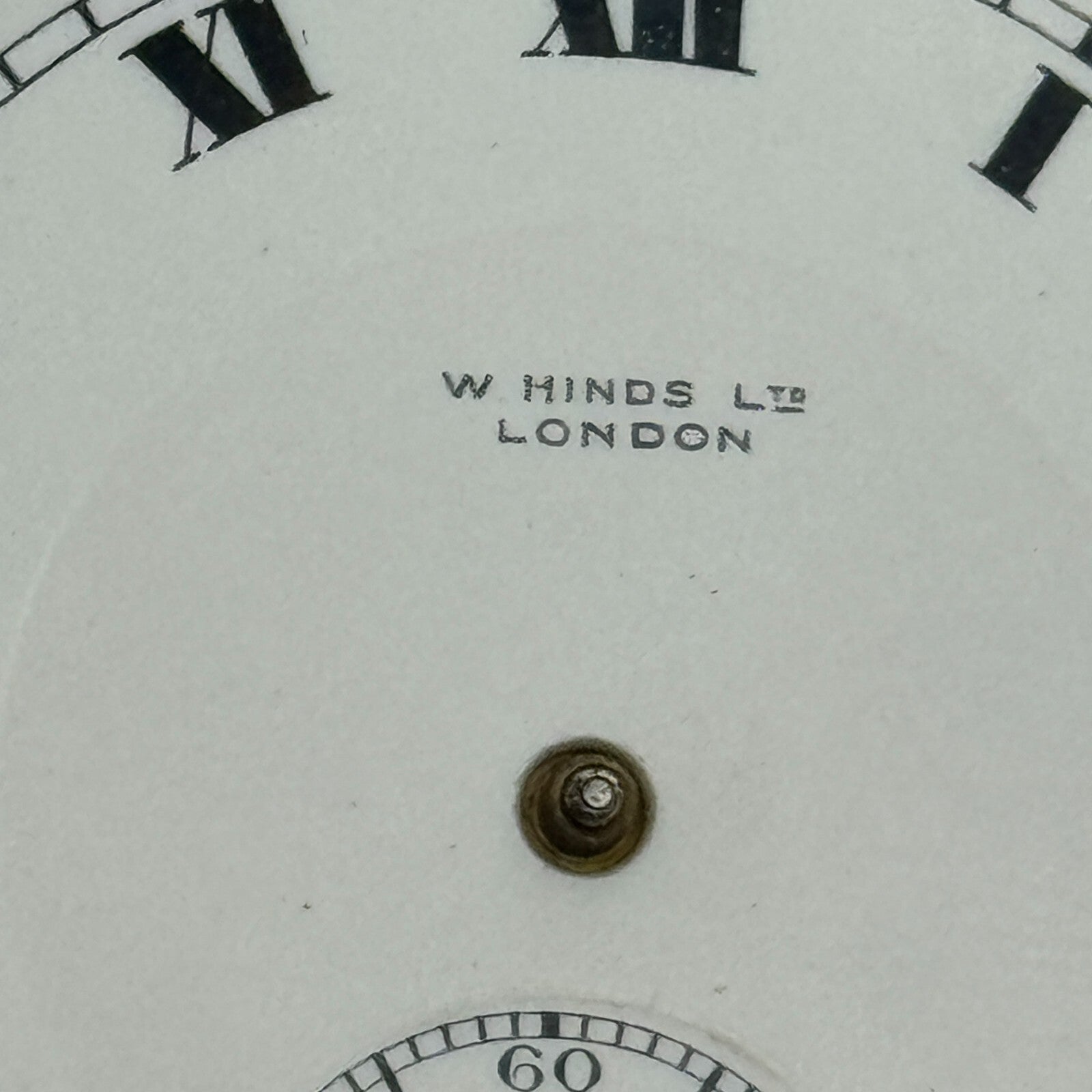 43mm High Grade Open Face W Hinds London LTD Pocket Watch Movement PARTS