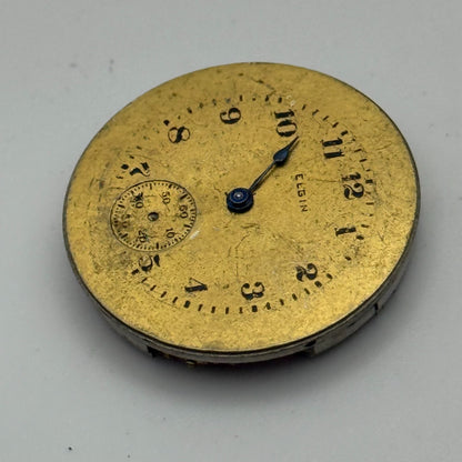 1918 Antique 6/0s Elgin 431 Model 2 American Watch Movement PARTS REPAIR SPARES