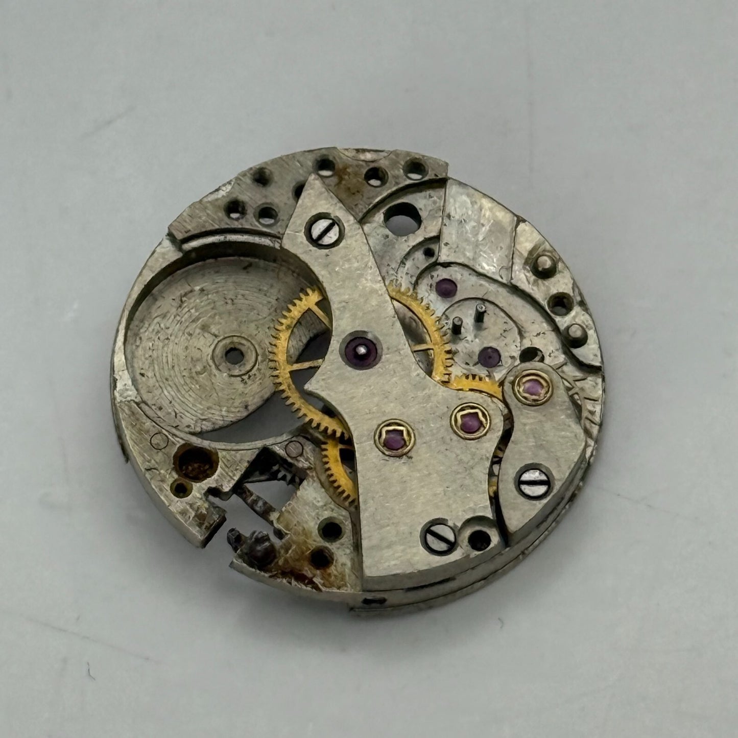 19.7mm Vintage OM Otto Meyer 140 Partial Manual Wind Watch Movement PARTS REPAIR