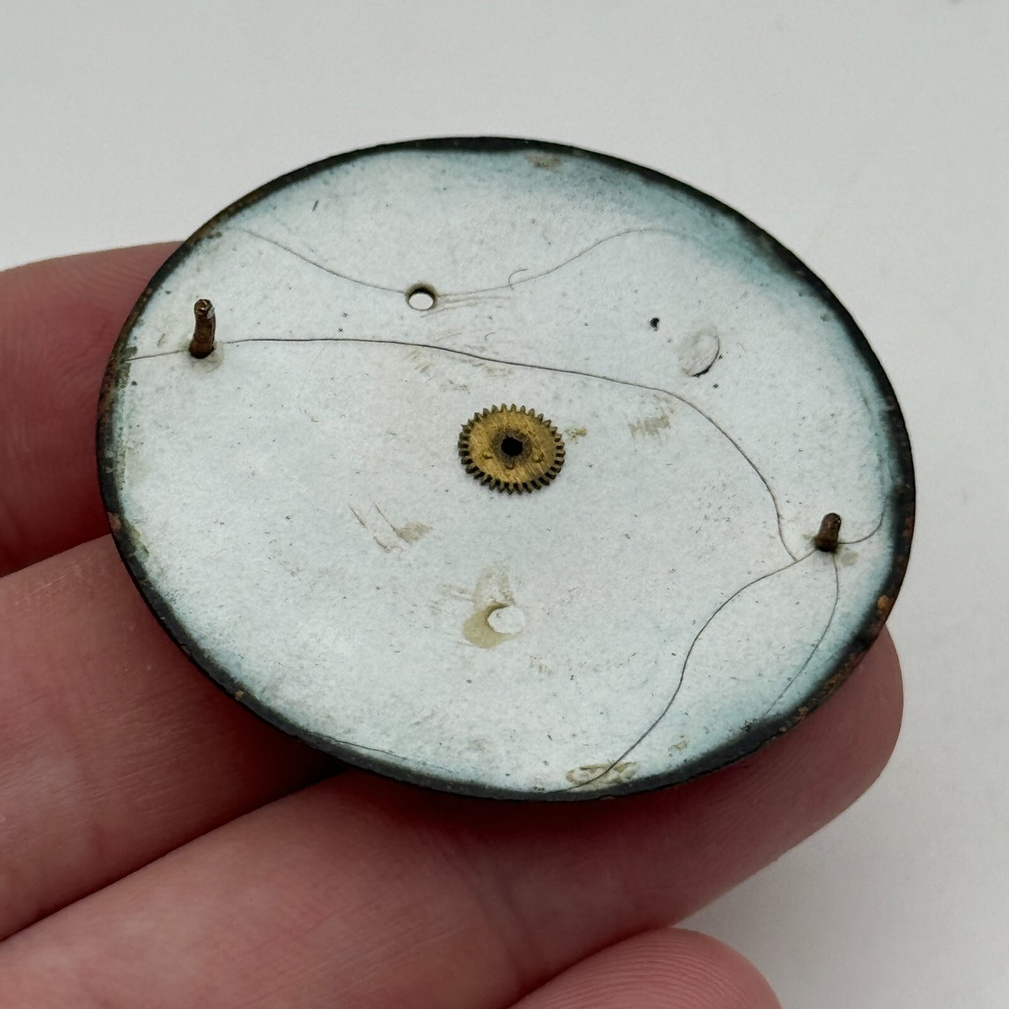 45.3mm Antique Key Wound Balance Intact Pocket Watch Movement PARTS REPAIR SPARE