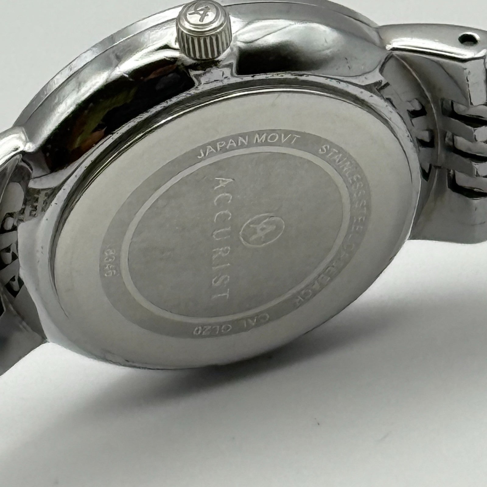 Accurist Ladies Quartz Watch Sparkle Dial Silver Steel Bracelet Working 25mm