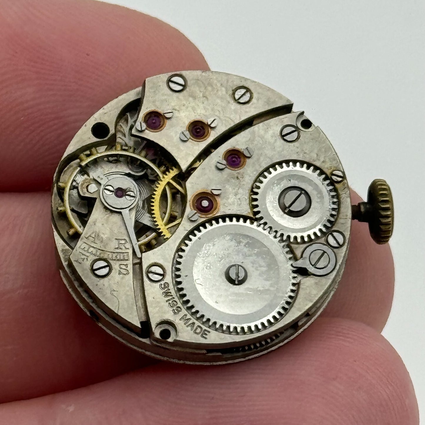 23.6mm Running Unidentified High Grade Trench Watch Movement Manual Wind PARTS