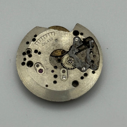 Helids Cal 450 Watch Movement Manual Wind Swiss Vintage Parts Repair 25.9mm