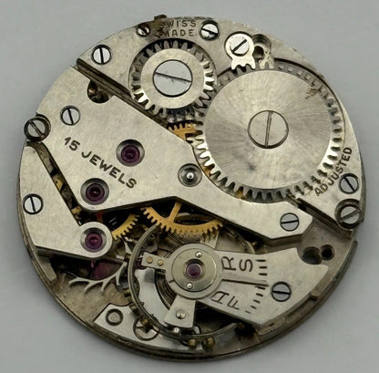 AS 984 Watch Movement Manual Wind Vintage Swiss 15 Jewels Parts Repair 23.7mm