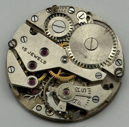 AS 984 Watch Movement Manual Wind Vintage Swiss 15 Jewels Parts Repair 23.7mm