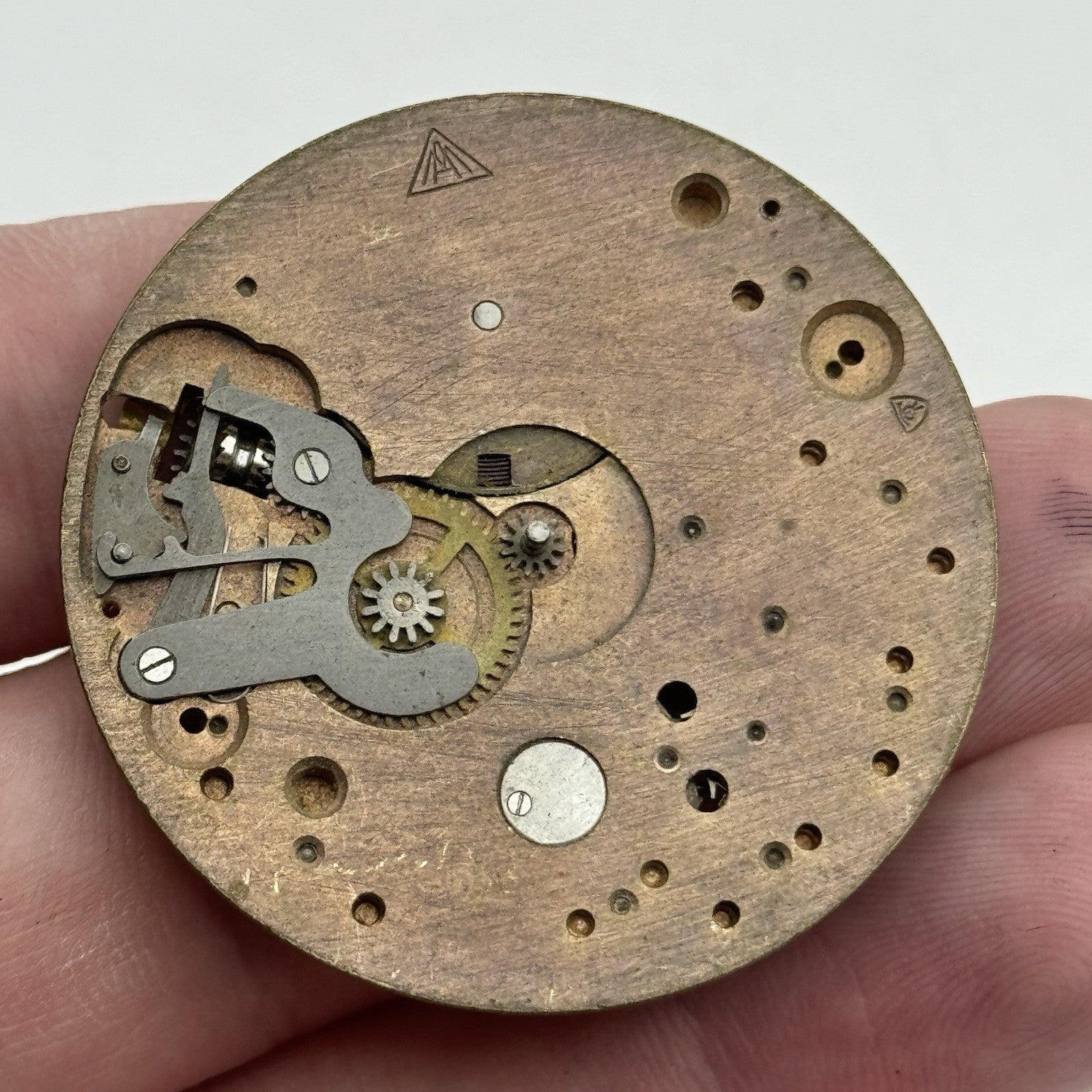 42.7mm Unidentified Trademark Thin Vintage Pocket Watch Movement PARTS REPAIR