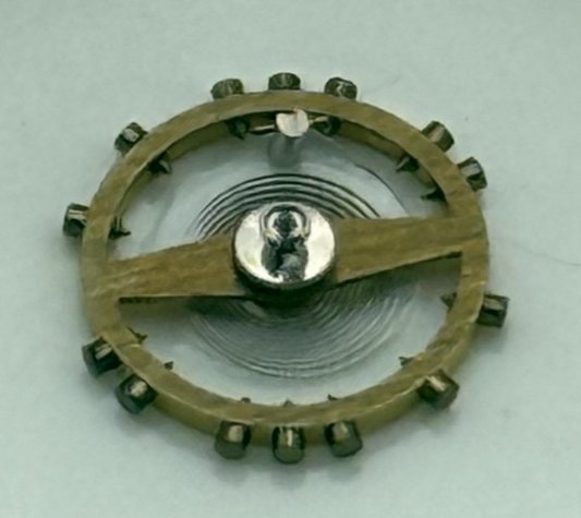 FHF 59 Balance Wheel Complete And Spring Inca 1231 M Watch Movement Parts NOS