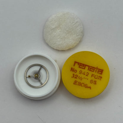 Ebosa 65 Balance Wheel Complete And Spring 12½’’’  942 Watch Movement Parts NOS