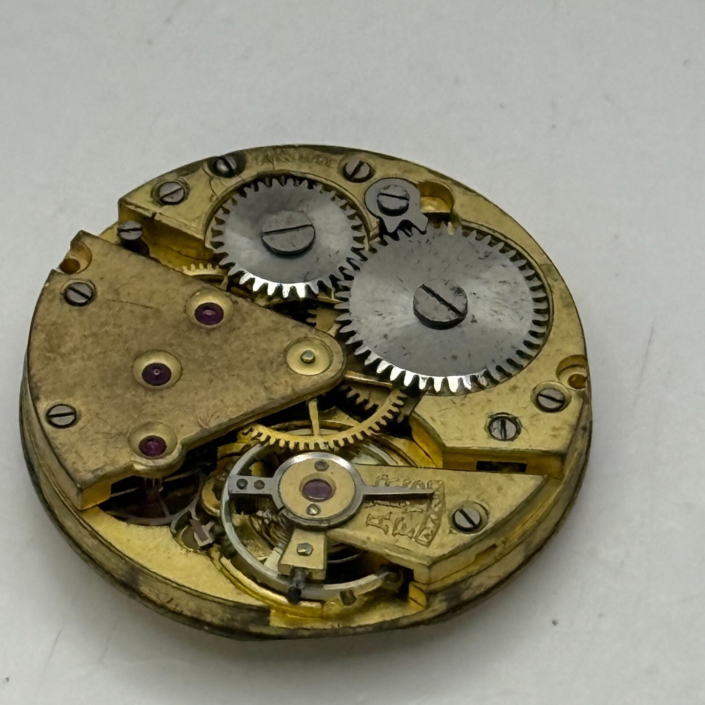 23.6mm Vintage Unidentified Cal 75 Swiss Manual Wind Watch Movement PARTS REPAIR