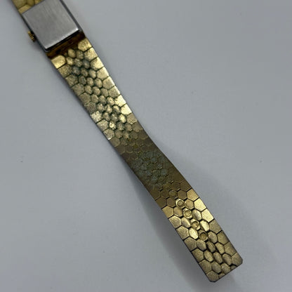 15mm Vintage Petit Bark Affect Heart Gold Plated Manual Wind Watch PARTS REPAIR