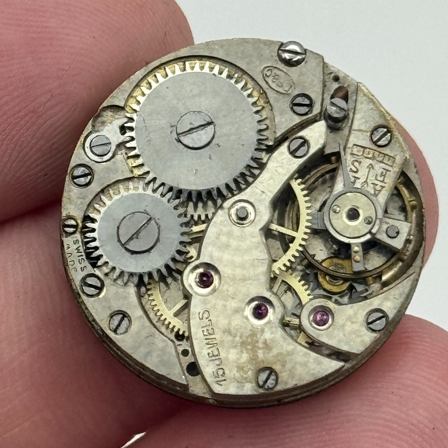 23.7mm D F & C Dimier Freres & Cie Trench Watch Movement Manual Wind PARTS SPARE