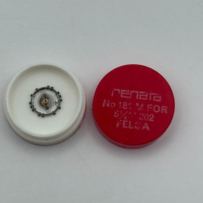 Felsa 302 Balance Wheel Complete And Spring 5 1/4''' 181 M Watch Movement Parts 