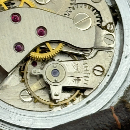 32mm Mens Vintage Avia 15 Jewels FHF 28 Pointer Seconds Hand Swiss Watch PARTS