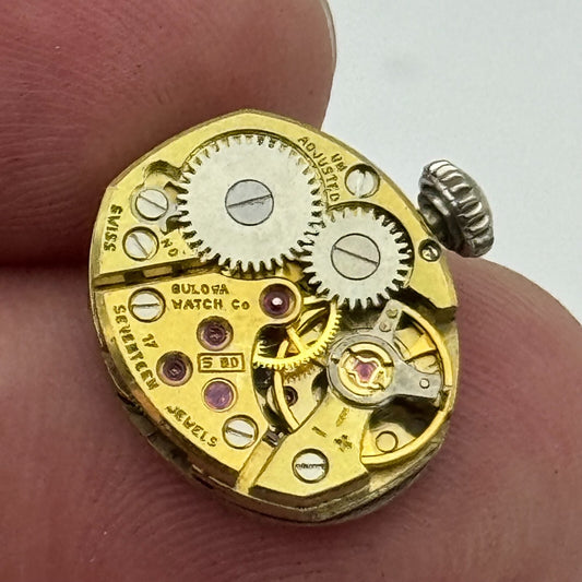 12.7mm Running Bulova 5BD Manual Wind 17 Jewels Swiss Made Watch Movement PARTS