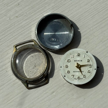 21mm Vintage EB 1570 Basis Antimagnetic Swiss Manual Wind Watch PARTS / REPAIR