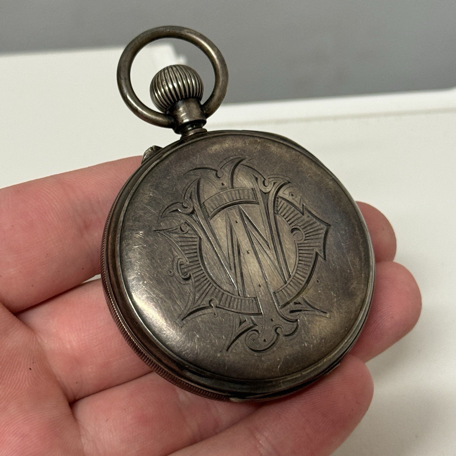 Pin Set Sterling Silver 3/4 Plate Lever English Watch LTD Pocket Watch TO REPAIR