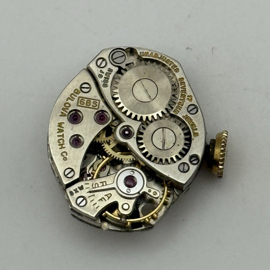 15.2mm Vintage Ladies Bulova 6BS Manual Wind Swiss Watch Movement PARTS REPAIR
